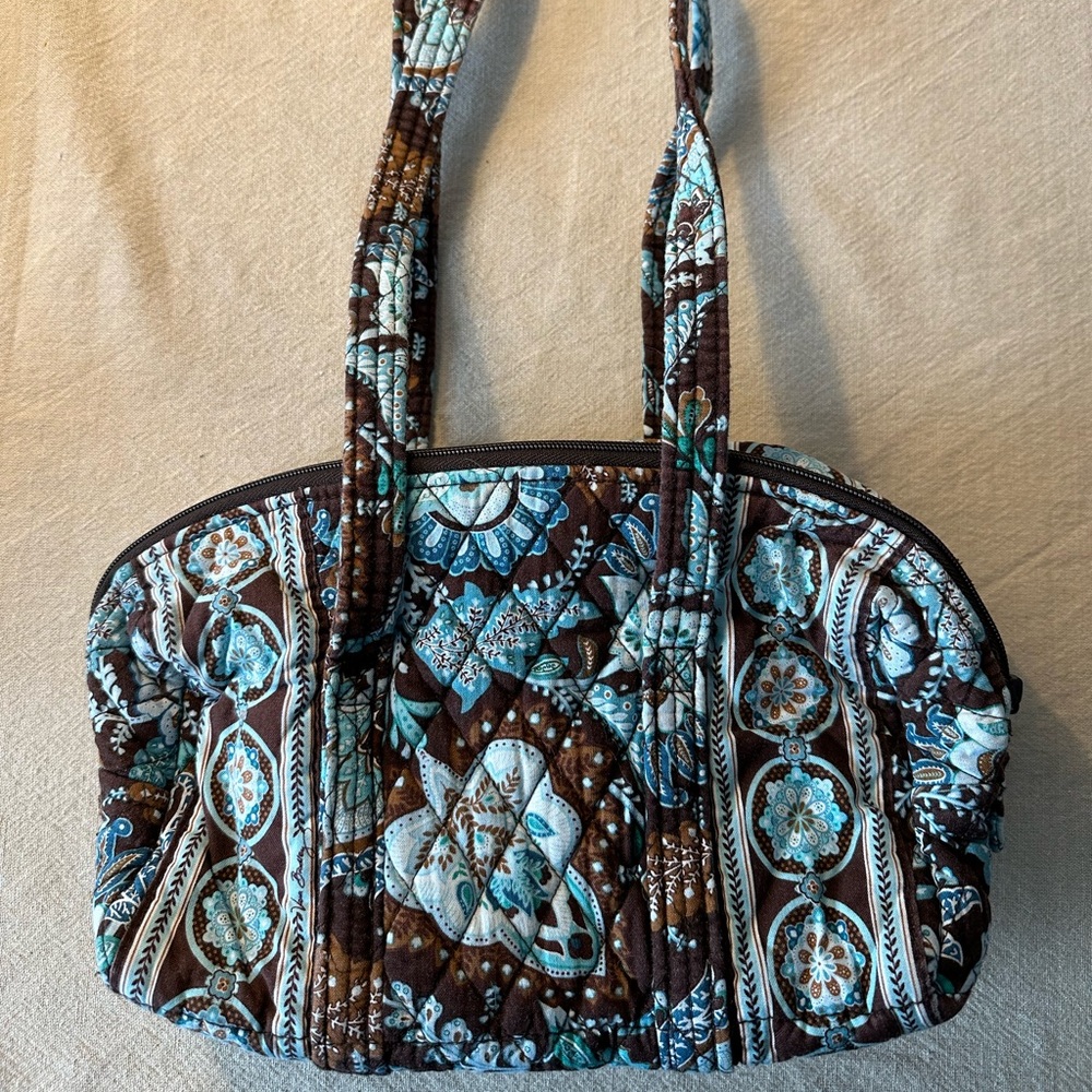 Vera Bradley Java Blue shoulder bag handbag - USED in great condition!